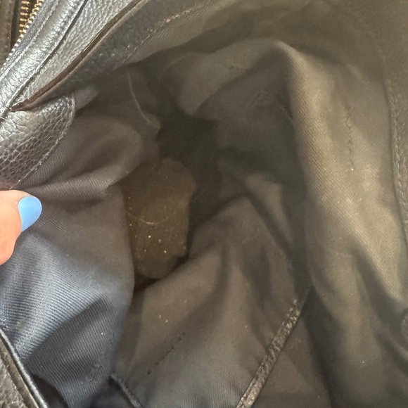 Coach Navy Blue With Silver Floral Rivets Shoulder Bag - Picture 1 of 7